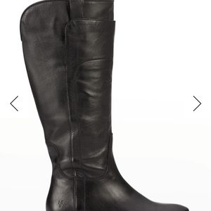 Frye black leather riding boots